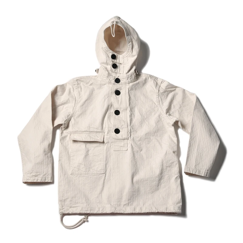 Винтажный Бронсон 1930s USN Dungaree Smock Submariner пуловер парка свободный крой|Мужские