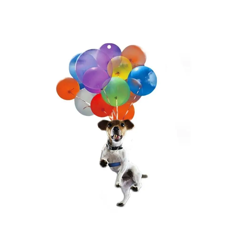 Креативное подвесное украшение для щенка с красочным воздушным шаром