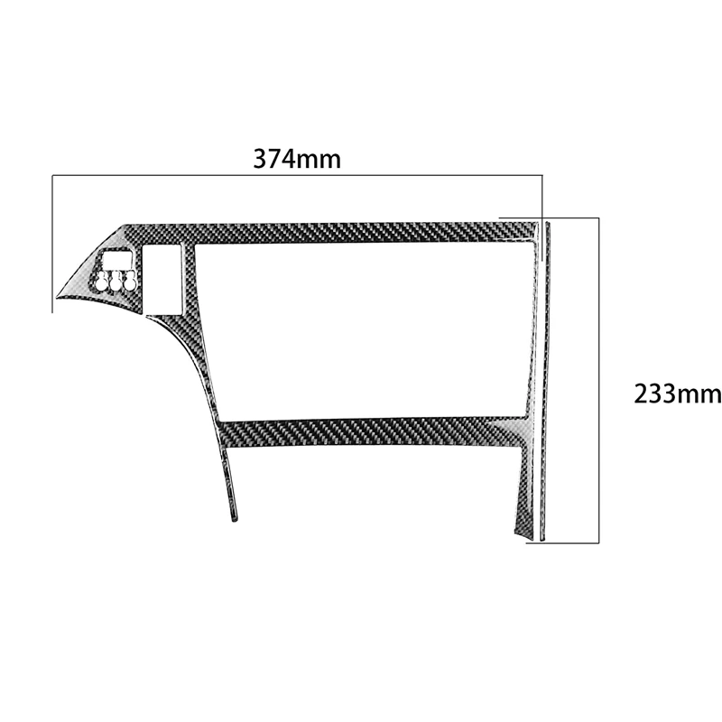 

for Toyota Prius 2012-2015 Carbon Fiber Car Display GPS Navigation Console Frame Cover Trim Sticker Accessories, LHD