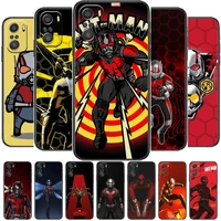 marvel ant man cartoon phone case for xiaomi redmi note 10 9 9s 8 7 6 5 a pro s t black cover silicone back pre style