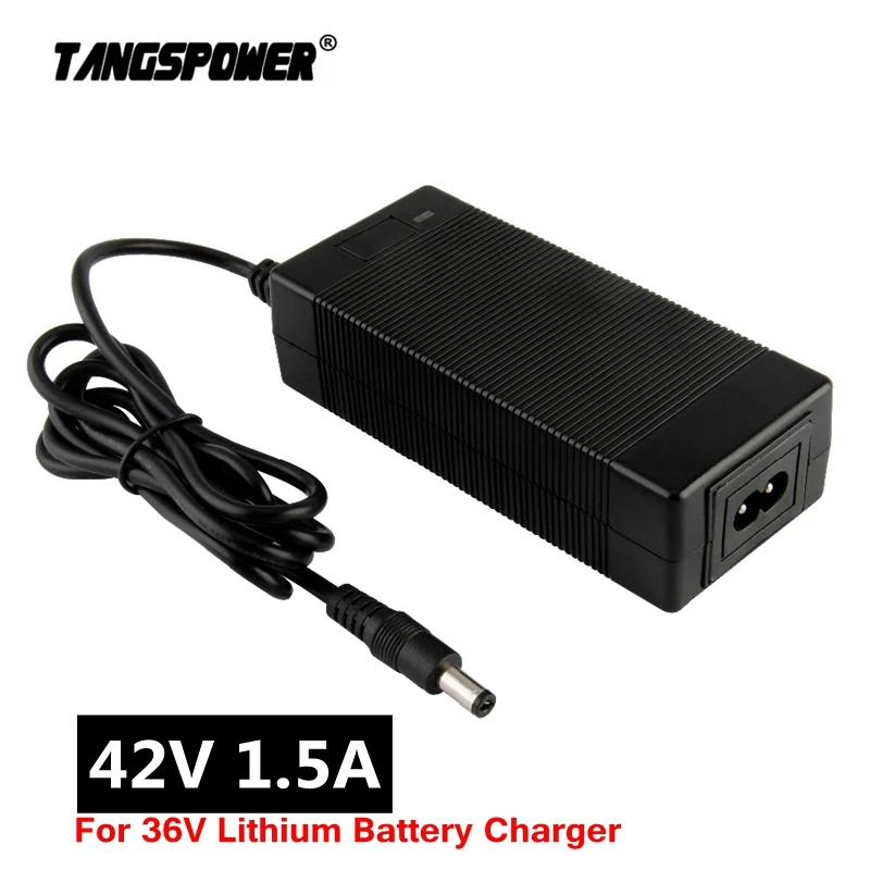 

Output 42V 1.5A Lithium Battery Charger Input 100-240V For 10Series 36V Electric scooter e-Bike Charger DC 5.5*2.1 Connector
