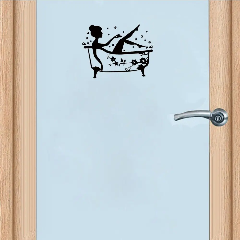 Настенные наклейки для ванной комнаты девочек душа цветы ротанга художественная