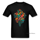 Футболка с тропическими птицами, Мужская футболка с героями мультфильмов, 2018, праздничные хлопковые футболки с принтом попугая, одежда для взрослых, повседневная черная уличная одежда, купон