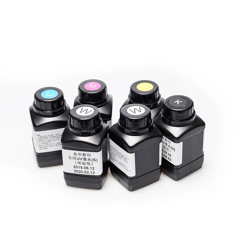 DOMSEM 250 мл 6 бутылок/лот УФ чернила для Epson 1390 L800 1400 1410 1430 1500 Вт R280 R290 R330 L1800 УФ светодиодный принтер(BK C M Y белый