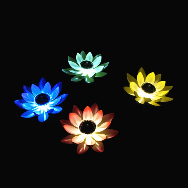 

Solar Lamp LED Flower Lotus Light Floating Fountain Pond Garden Pool Led Bright Lamps Bulb Lanterns Outdoor Decoration Lampara