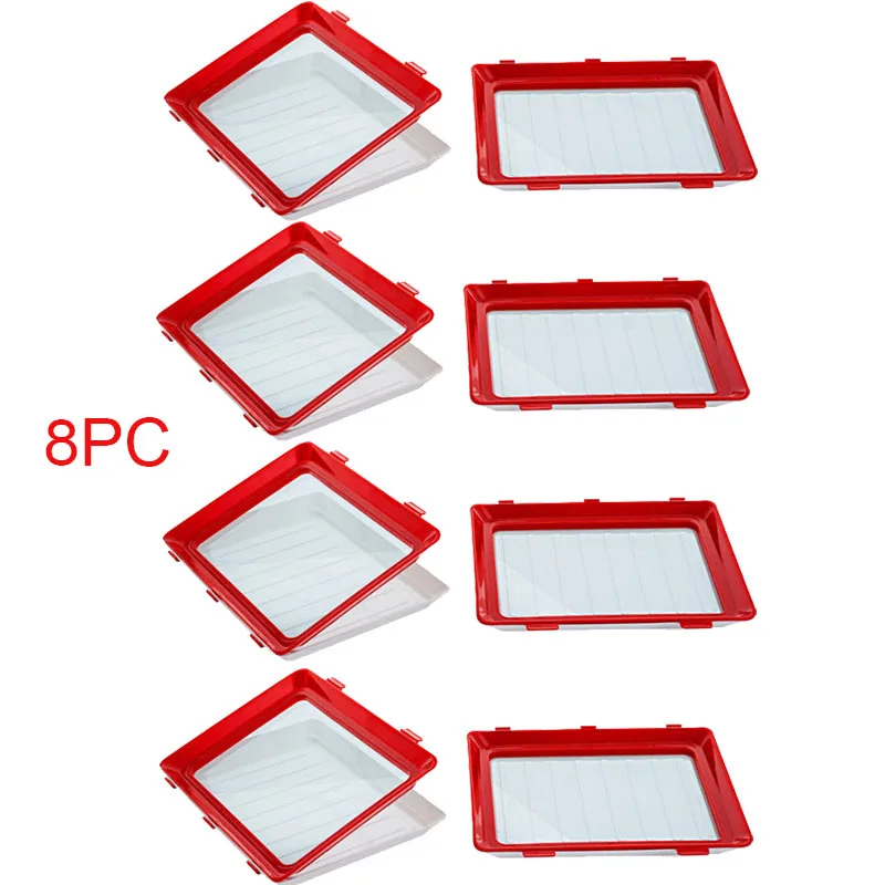 Поднос кухонный пластиковый 8 шт. тарелки для хранения еды Набор органайзеров