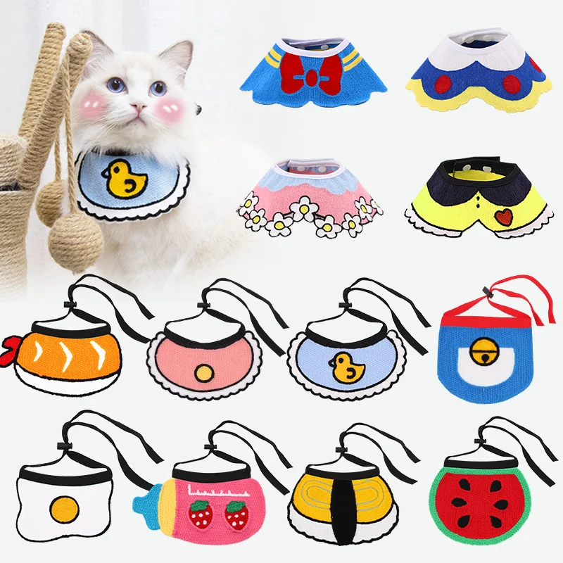 

Pet Dog Cat Saliva Towel Scarf Eating Napkin Bib Bib Small And Medium-Sized Dog Puppies Cute Bib Triangle Scarf Accessories