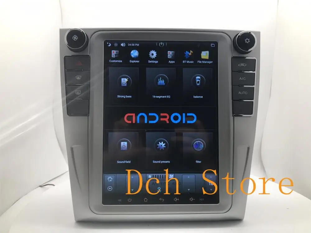 Автомобильный DVD плеер Tesla Style с экраном 10 4 дюйма большим вертикальным Android 9 0 GPS