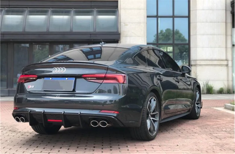 Задний диффузор для Audi A5 S5 B9 2017 2018 2019 2020 2021 из углеродного волокна спойлер губ