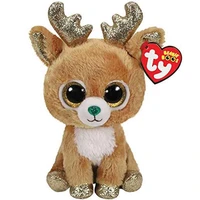 new 15cm ty big eyes beanie christmas series reindeer plush animal toys stuffed doll gifts for boys and girls