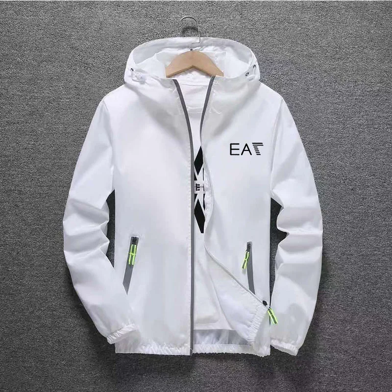 

2020 spring and summer new high mountain star jacket men's street windbreaker hoodie zipper thin jacket men's casual jacket 7XL