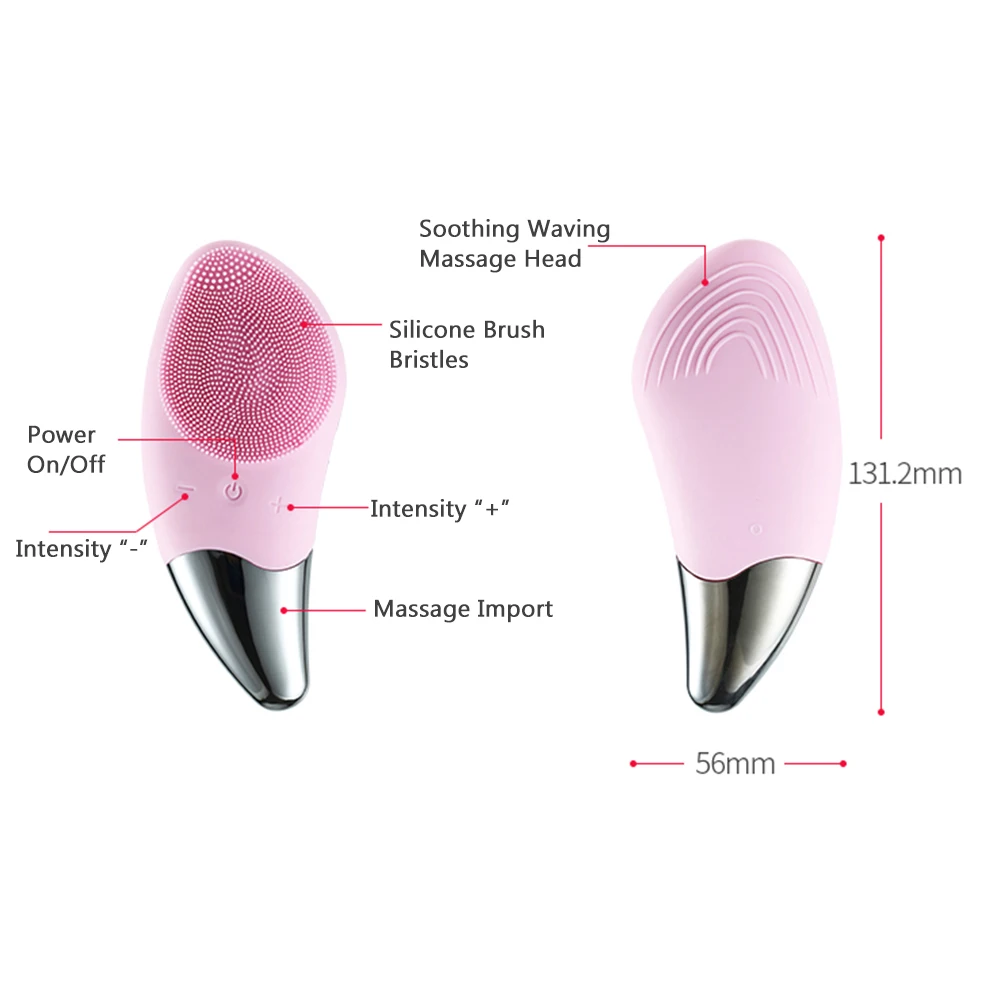 

Mini Silicone Ultrasonic Cleaning Massager For Face Electric Facial Cleanser Brosse Nettoyante Visage Deep Washing Brush