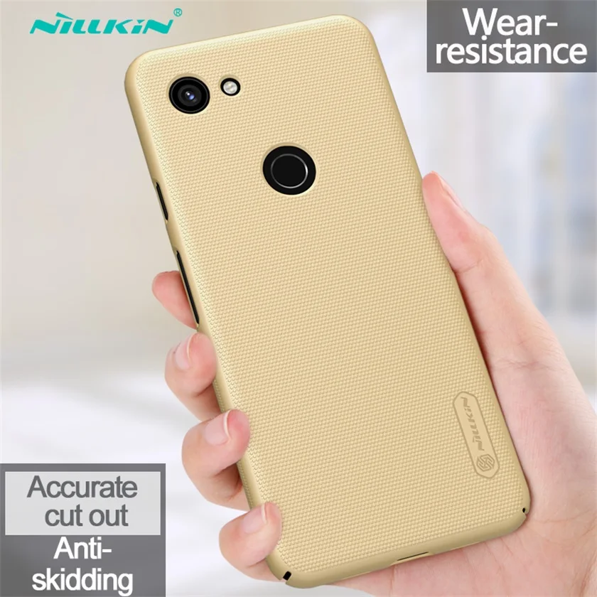 Gold Для Google Pixel 3a XL 3XL чехол Pixel 3 3a чехол Nillkin Супер Матовый Щит Жесткий ПК Защита задней крышки для Google Pixel3a XL - Цвет: Gold