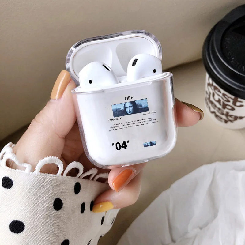 Роскошная bluetooth-гарнитура для Apple Airpods 2 1 чехол, модный прозрачный жесткий чехол для зарядки наушников, чехол для Air Pods