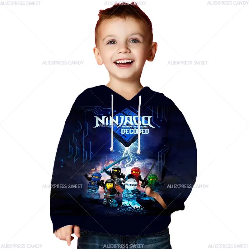 

Children Cartoon Sweatshirts Spring Boys Girls Ninjago 3D Print Hoodies Cool Anime Kids Pullovers Toddler Tops Autumn Costume