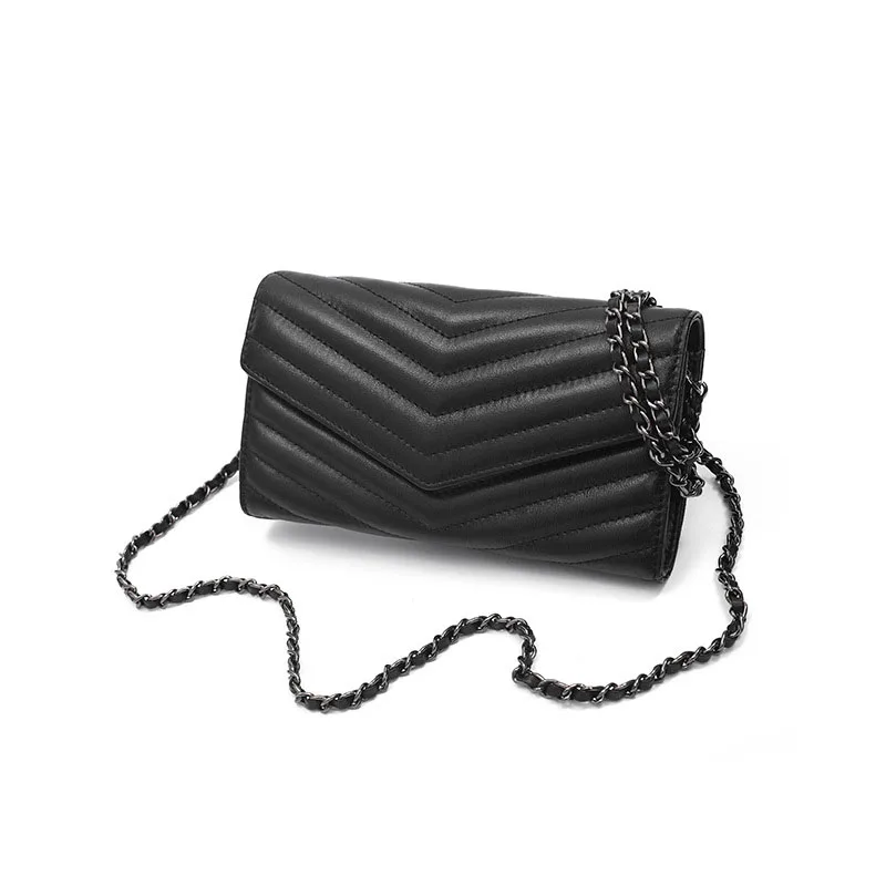 Женская сумка мессенджер конверт из натуральной кожи ягненка одеяло V образный