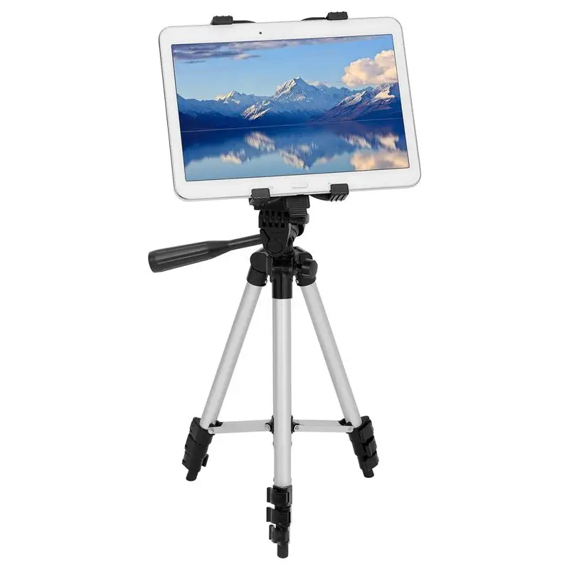 

SOLUSTRE Tablet Tripod Stand Universal Retractable Tablet Mount Holder 180° Adjustable Tripod Compatible with Phone Tablet