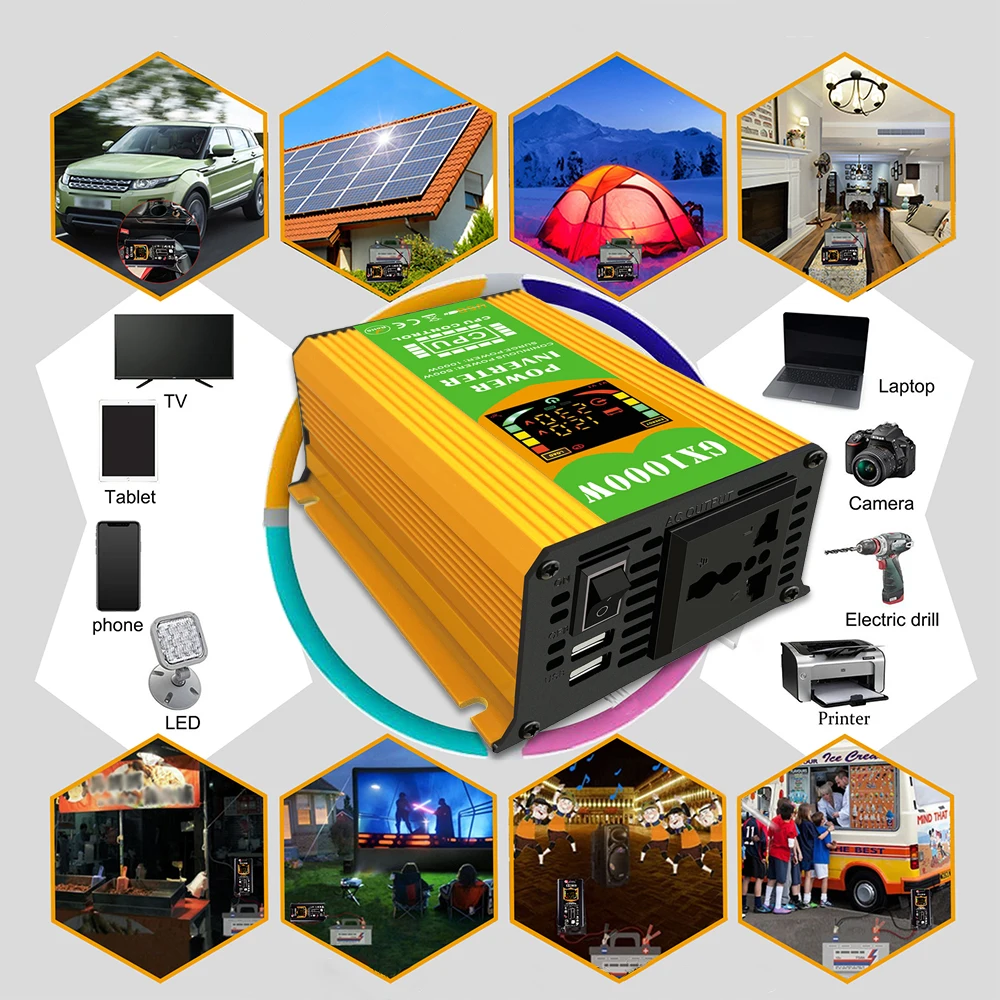 Модифицированный инвертор синусоидальной волны высокая частота 500 Вт мощности