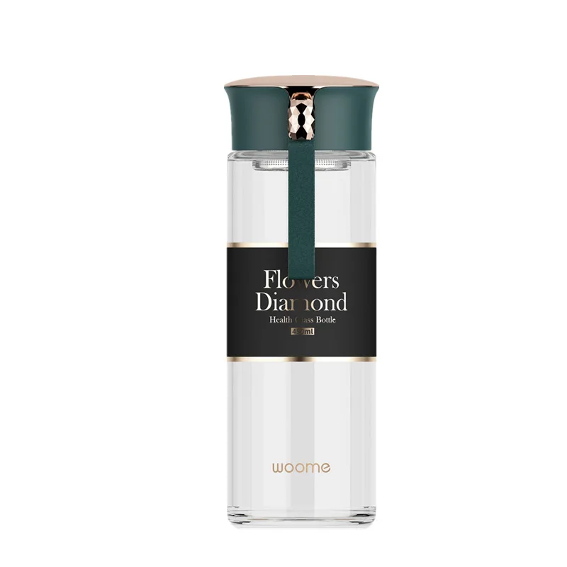 

Creative Water Bottle Fashion High Borosilicate Glass Cup With Tea Leak Student Portable Portable Office Gift Cup