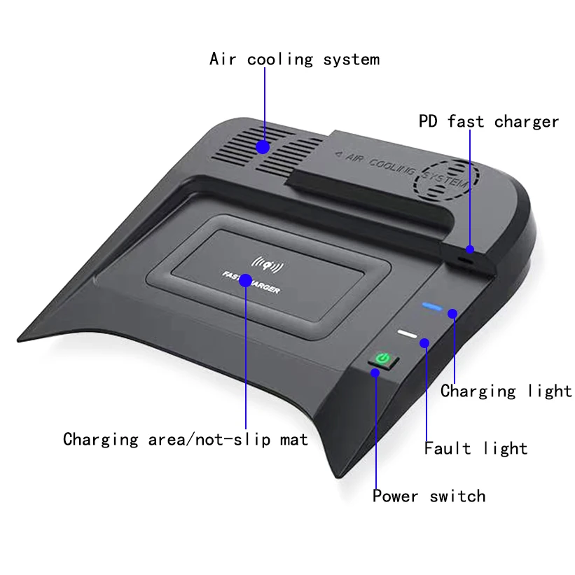

15W car QI wireless charger phone charger fast charging plate panel charging case for Biuck ENCLAVE 2019 2020 accessories