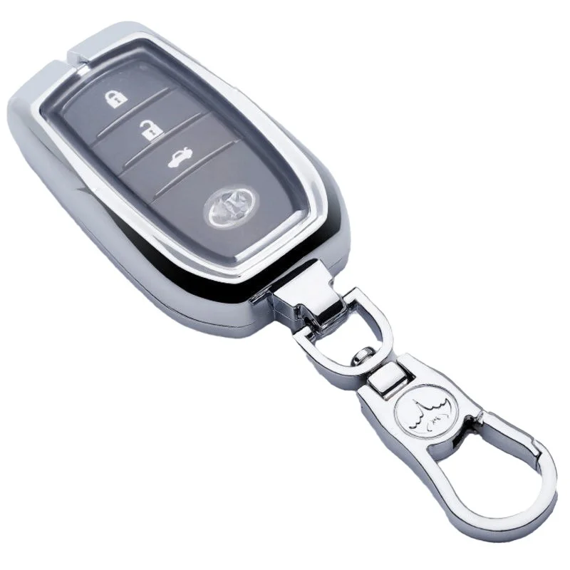 

Metal+TPU Car Key Cover Car Key Case for Toyota CHR C-HR Prado Camry Avalon Prius Corolla RAV4 Avalon Keychain Key Holder