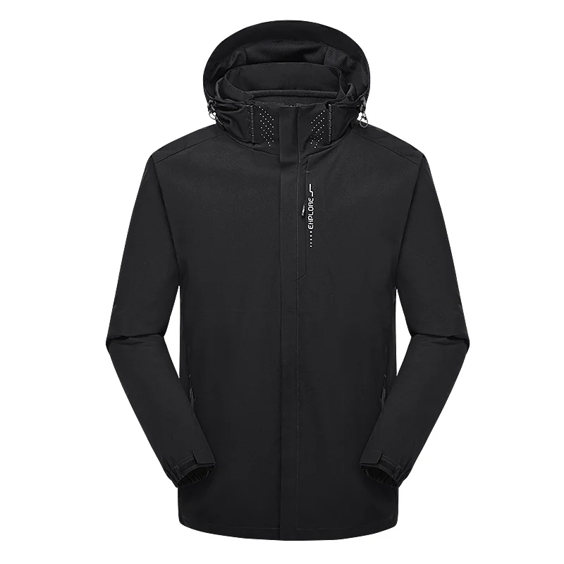 

Waterproof Winter Jacket Men Hooded Thick Warm Parka Two in One Jackets Sports Hiking Camping Fleece Jackets Windbreakers Men