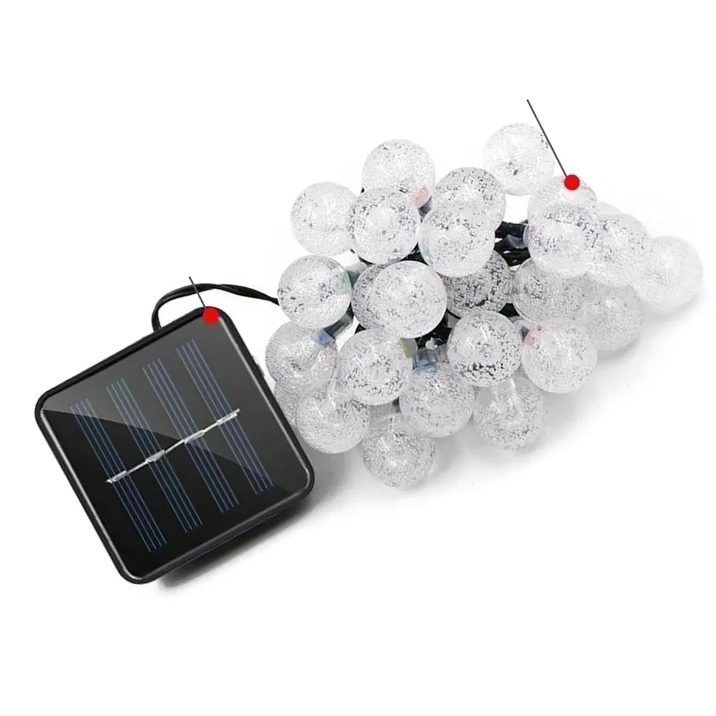 Светодиодный пузырьковый светильник 6 метров 30 лампочек солнечный наружный