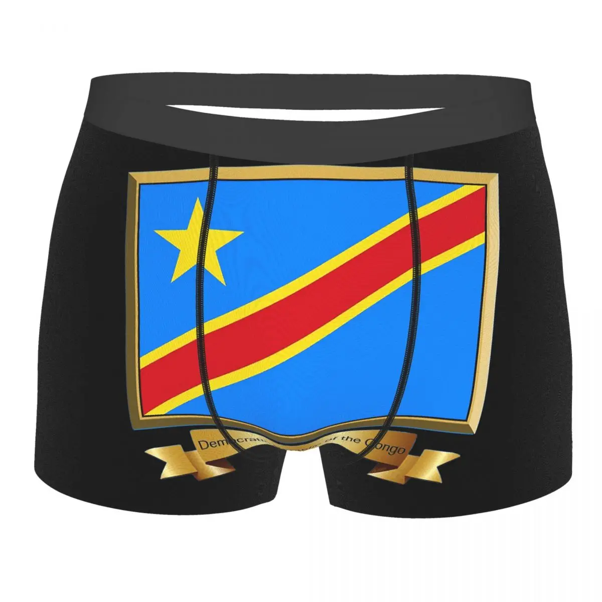 

Мужские трусы-боксеры с флагом Демократической Республики Конго R300 забавные новые эластичные брюки для мужчин