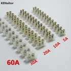5A 10A 20A 30A 60A 12-позиционный двухрядный винтовой клеммный блок огнестойкий нейлоновый клеммный блок соединитель