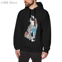 cat in lotus tattoo hoodie sweatshirts harajuku creativity streetwear hoodies