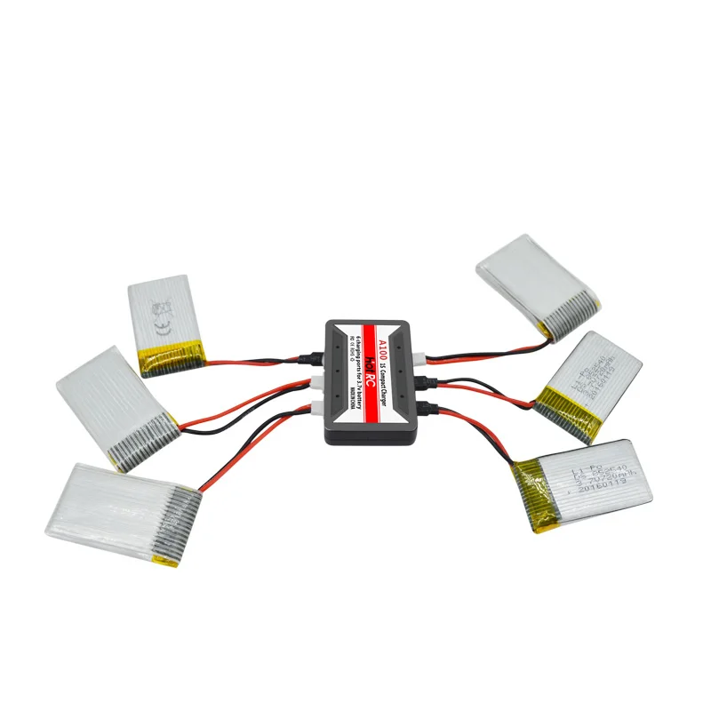 Зарядное устройство HotRc A100 6 в 1 3 7 В USB интерфейс портов для Hubsan X4 Q4 H107L H107C WLtoys JJCR