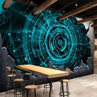 Пользовательская фотография настенная бумага Современная 3D стальная технология бар ресторан фон стены фрески Абстрактное Искусство Настенная бумага Papel De Parede