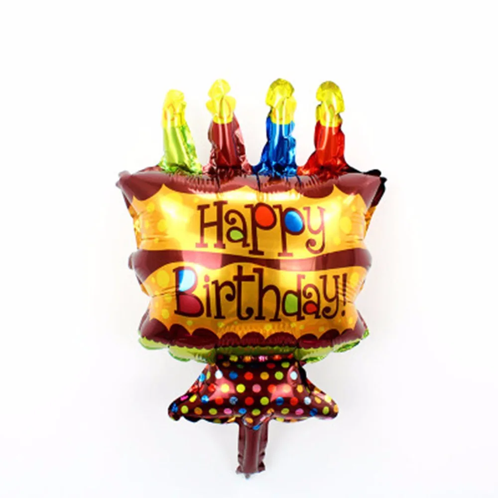 1 шт. 48*26 см с днем рождения шоколадный торт фольга Воздушные шары День Декор