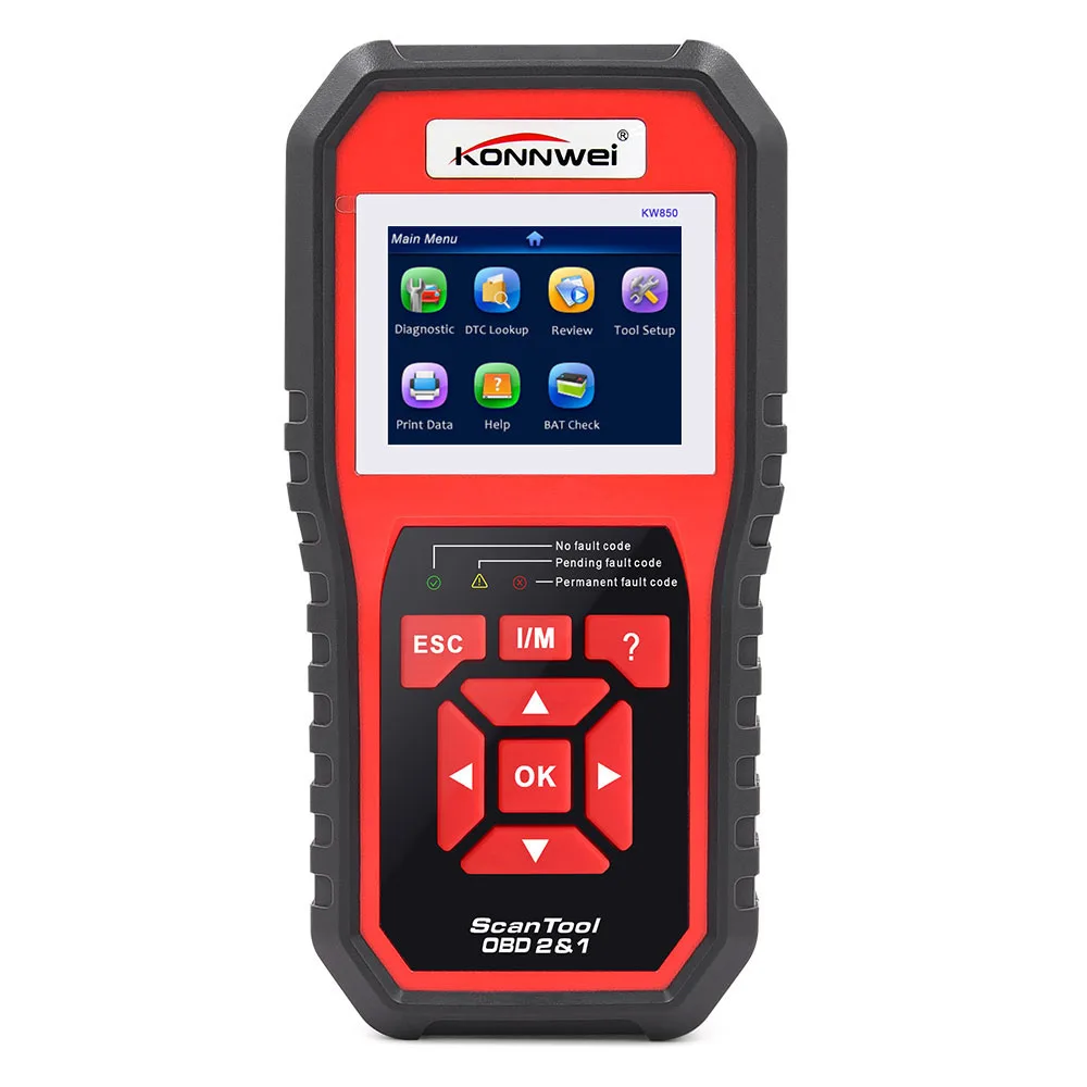 Red KONNWEI KW850 считыватель кодов OBD2 сканер бесплатное обновление OBD 2 OBD2 автомобильный диагностический инструмент ODB2 автомобильный KONNWEI KW850 - Цвет: Red