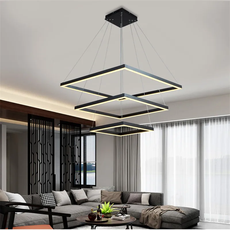 Светодиодная Минималистичная прямоугольная модная люстра в стиле постмодерн