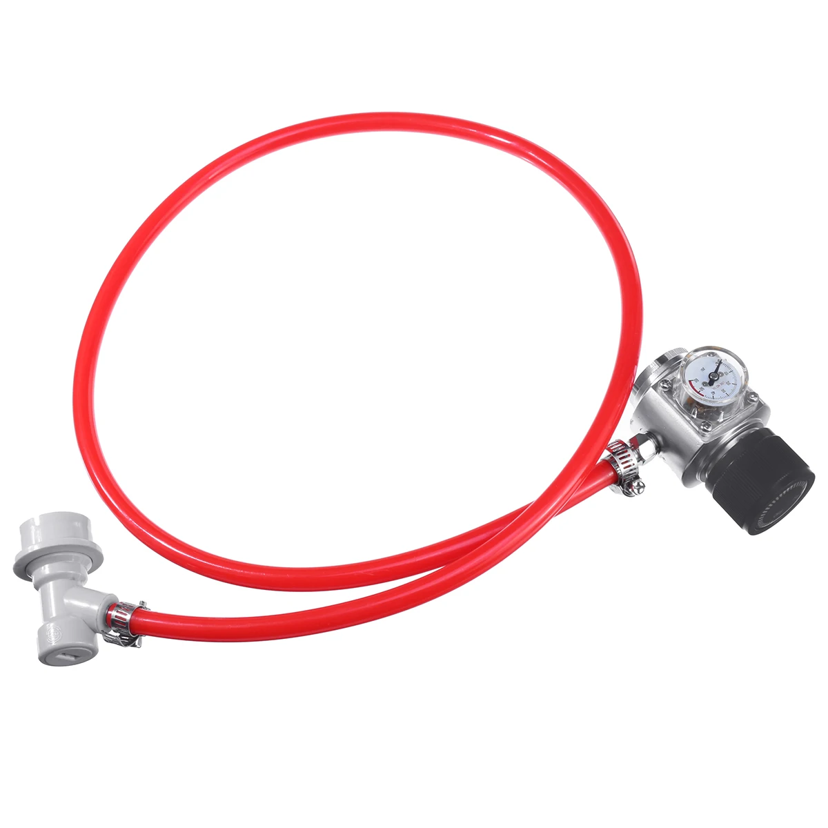 

5/16" Gas Line Assembly CO2 Mini Gas Regulator T21*4 - Draft Beer Dispensing Ball Lock Disconnect For Soda Club Stream