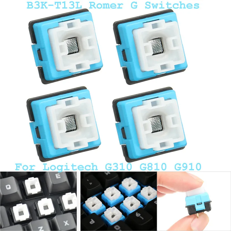 

4pcs B3K-T13L Romer G Keyboard Switches For Logitech G310 G810 G910 RGB Switch Axis For Gaming Machine Keyboard