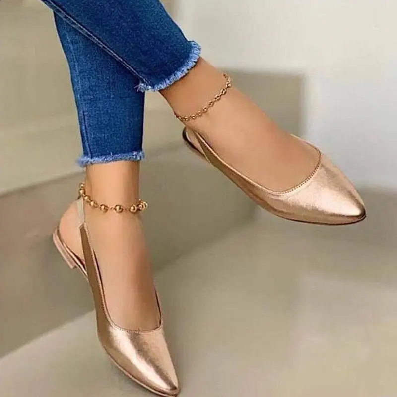 

2022 Summer New Wedges Sandals Women Shoes Classic Pointed Toe Buckle Ankle Shoes for Female Solid Color Sexy Slingback Slippers