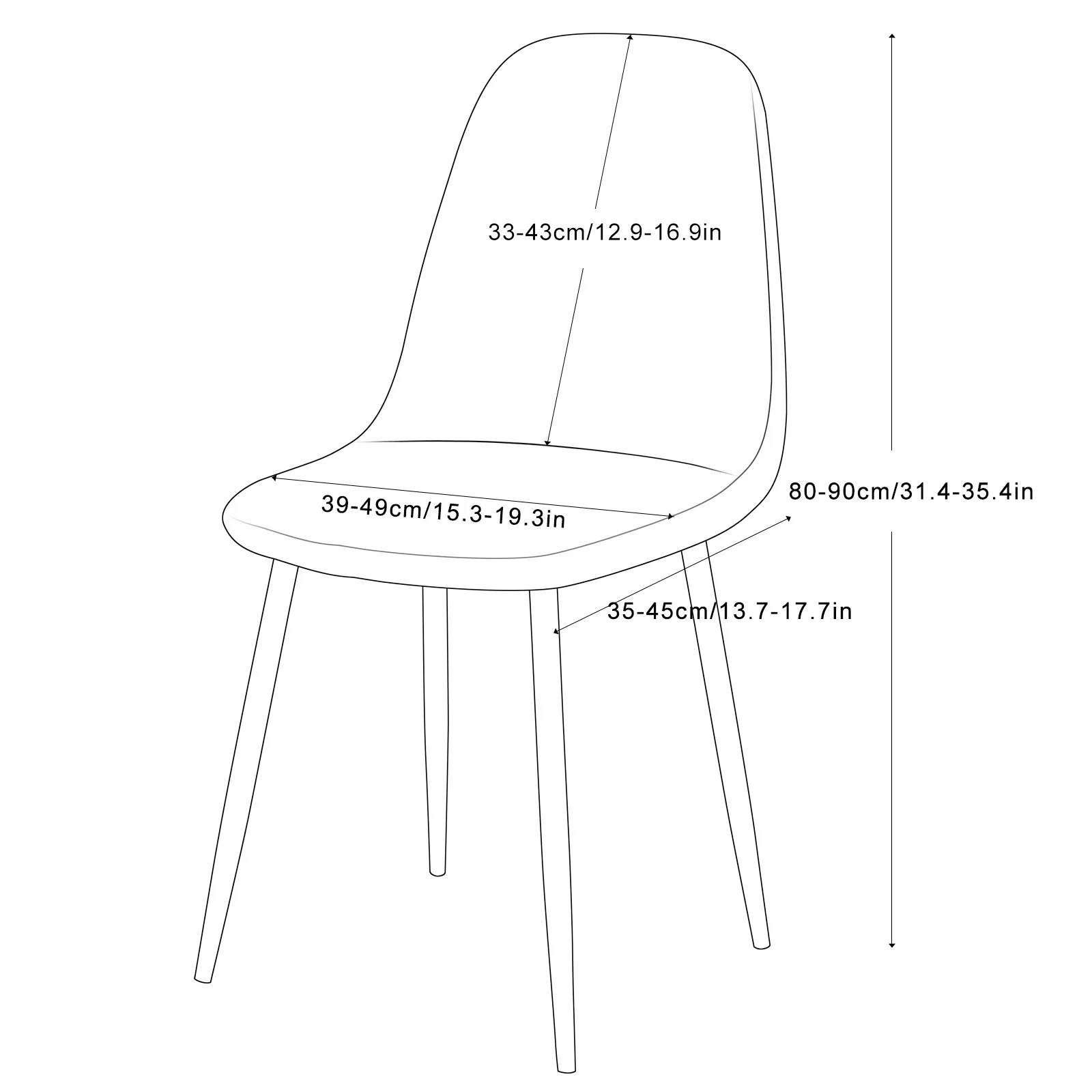 Чехол для сиденья Eames 6 шт. съемный чехол без подлокотников банкетный на стул дома