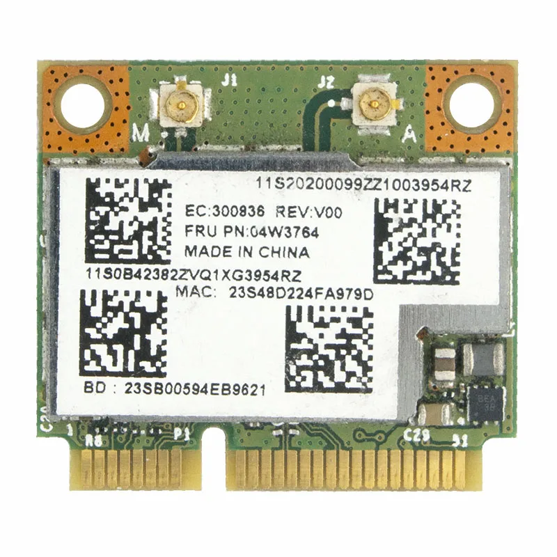 BroadCom BCM943228HMB BCM43228 300M+BT4.0 Half Mini PCIe Wireless Card FRU:04W3763 04W3764 for Lenovo E130 E135 E330 E335 | Компьютеры и