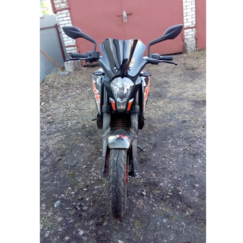 Мотоцикл двойной пузырь черный ветер экран лобовое стекло для 125 200 390 Duke
