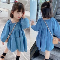 girl dress kids baby%c2%a0gown 2021 blue spring autumn toddler princess outwear school beach uniform dresses%c2%a0children clothing