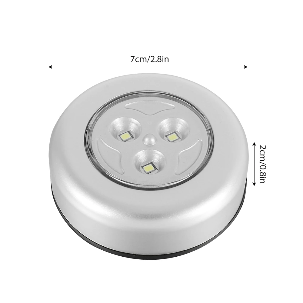 

6pcs Led Portable Stepless Dimming Pat Night Light Security Control Wireless Lamp Kitchen Closet Battery Powered Cabinet Cocina