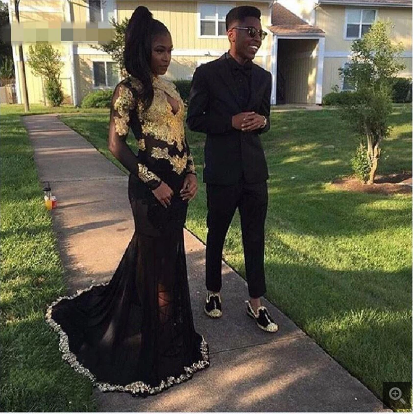 Сексуальные африканские черные платья для выпускного вечера девочек 2020 Robe de soiree