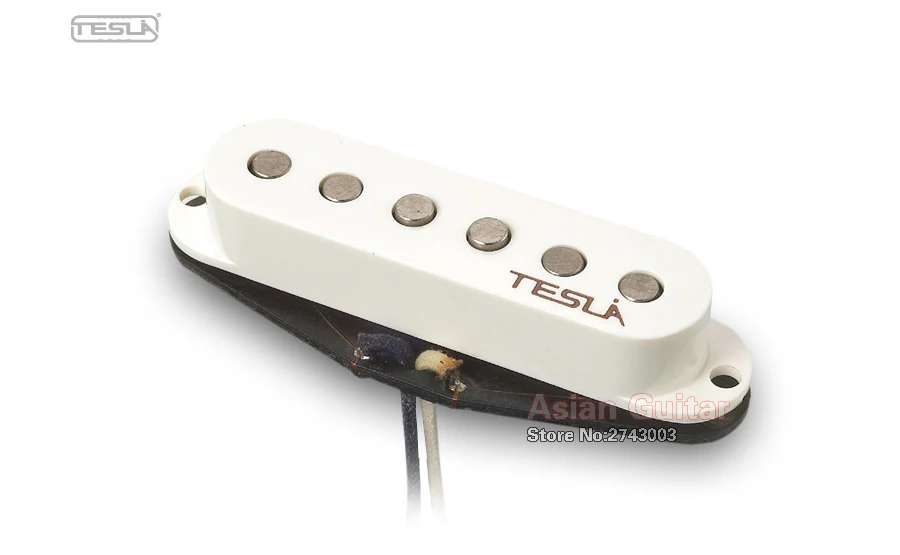 Tesla Opus-S1 Single Coil Alnico звукосниматель гитары белый цвет мирового качества положение