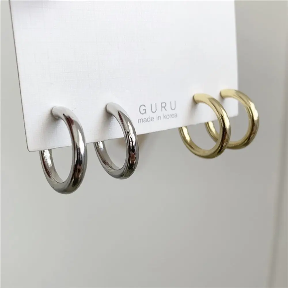 

Винтажные круглые серьги, серьги-гвоздики в Корейском стиле для женщин, характерные серьги-кольца из сплава в форме с вечерние ювелирные из...