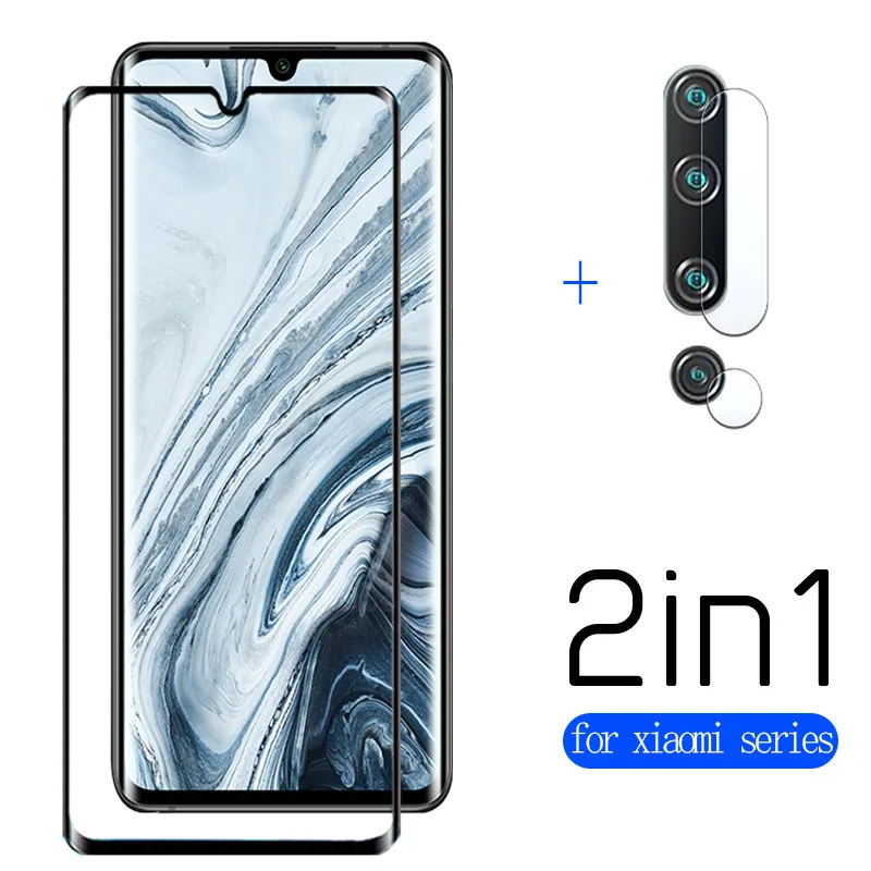 

2 в 1 для стеклянного объектива камеры для xiaomi note 10 pro закалённое Защитное стекло для xiaomi Ksiomi mi note10 Примечание 10Pro задняя крышка Защитная пленк...