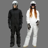 2021 ski jumpsuit men waterproof snowboard winter overalls for women hooded ski suit mens sport snowsuit female skiing suits