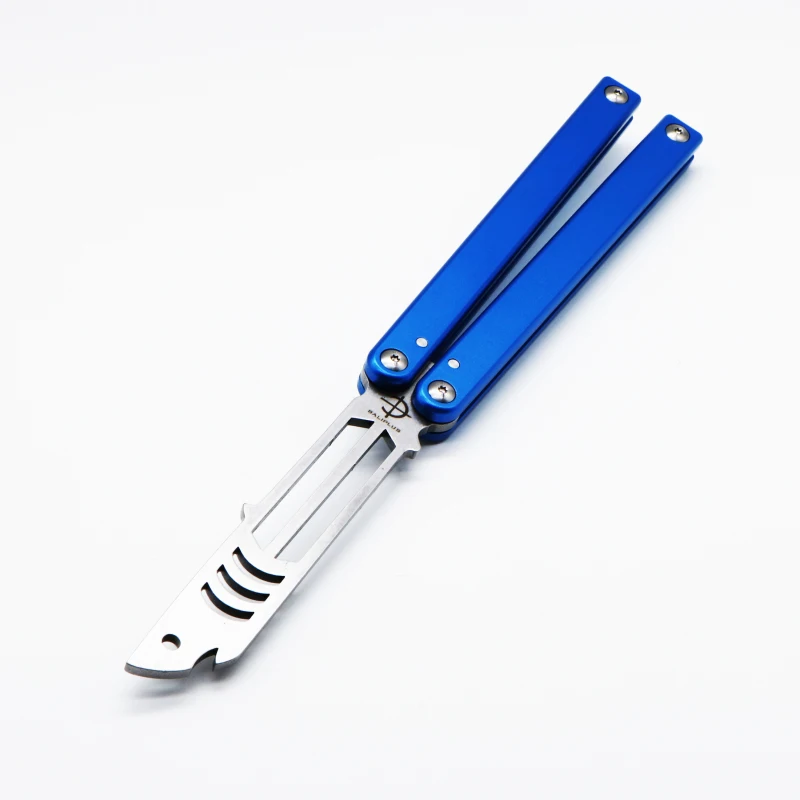 blue mako Бабочка нож для тренера Triton mako 440 лезвие алюминиевая ручка jilt нож не острый охотничий нож складной карманный нож - Цвет: blue mako