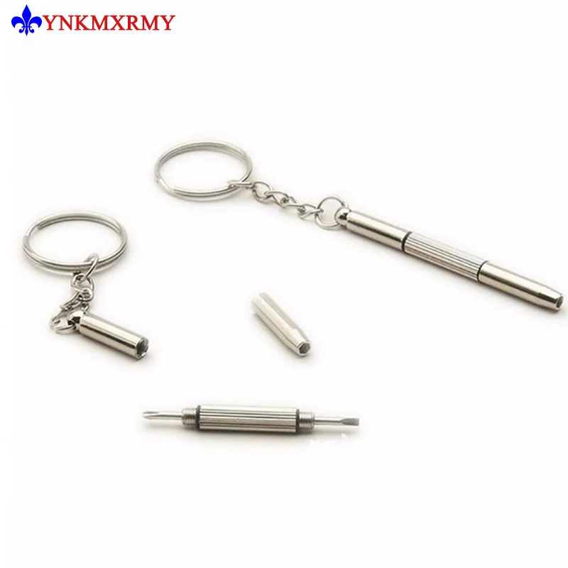

1PC Mini Portable Screwdriver Steel Precise Eyeglass Screwdriver Set Watch Sunglass Repair Tools Kit With Keychain Hand Tools